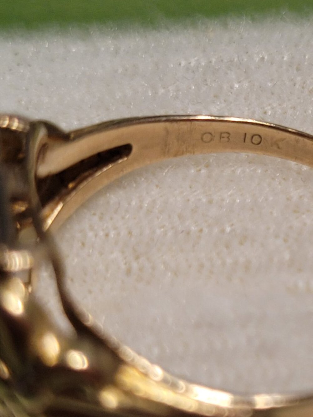 Antique Opal Gold Ring by Ostby Barton Square 10k Yellow Gold October Birthstone - Picture 10 of 16